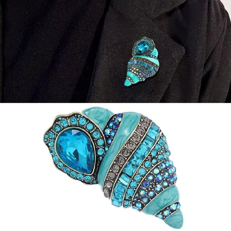 Fashionable Rhinestones Conch Brooch Versatile Jewelry Accessory Portable for Apparel and Headwear Daily Use Items