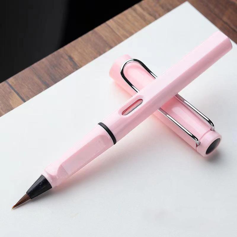 Plnitelný štětcový fix - Kaligrafické plnicí pero s jemným hrotem z vlčí srsti pro běžné písmo a kopírování súter