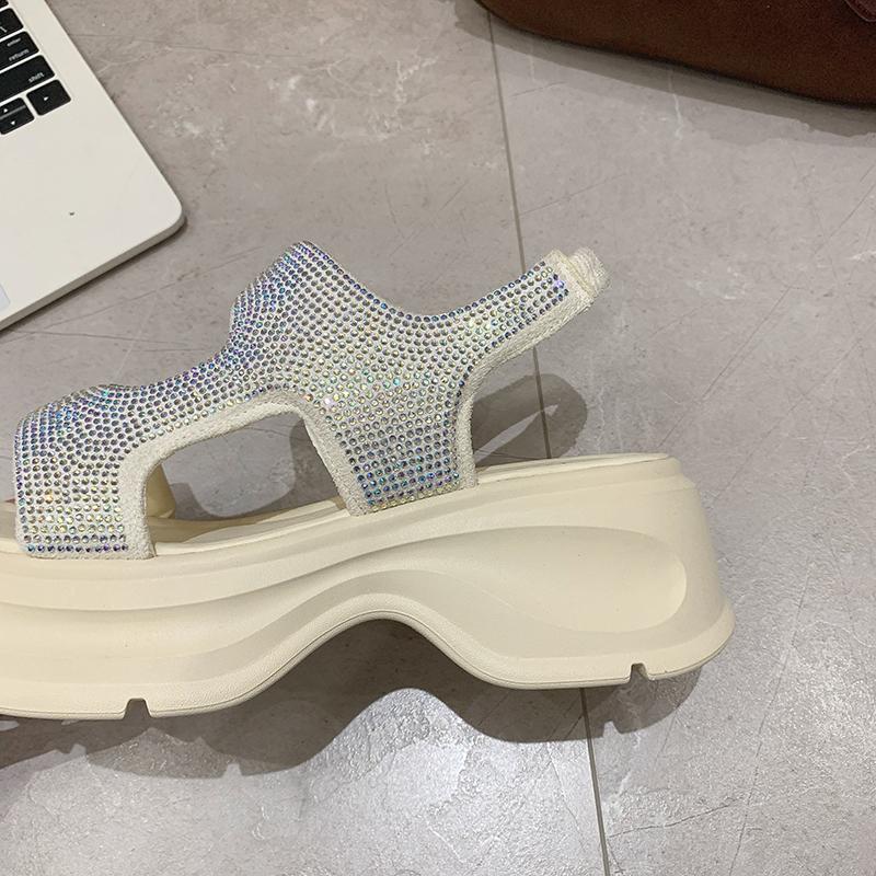 Fashion New Summer Wedges Sandals 5CM Ladies Beach Slippers High Heels Sandals Women Casual Platform Chunky Flip-Flops Sandalias Mujer