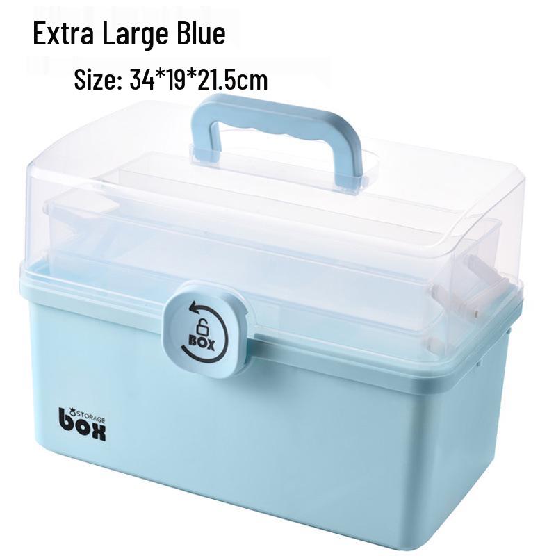 Double-Layer Portable First Aid Kit: Large Capacity Family Medicine Box