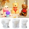 Rabbits Bear Animal Silicone Molds for Epoxy Resin Making Candle Soap Gypsum Decoration Chocolate Fondant Silicone Molds