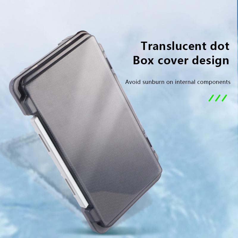 Fishing Baits Lures Storage Box Sponge Pad Tight Locking Buckle Portable Waterproof Leak-Proof Tackle Box Fishing Accessories