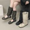 Niche cool boots children's summer new fashion hollow bow ballet Mary Jane thick-soled short boots