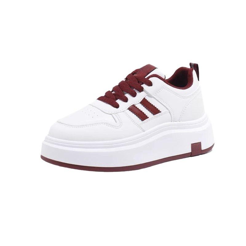 Little White Shoes Women's Autumn and Winter Thick Baseplate Shoes New High-end Versatile Heightening Velvet Casual Shoes