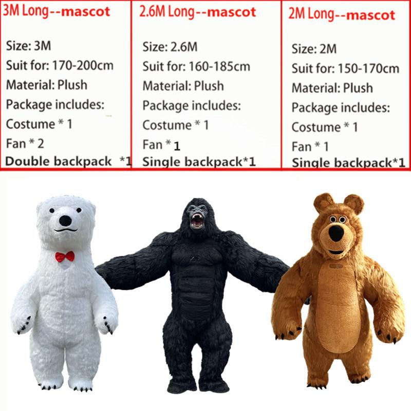 Inflatable Giant Panda Costume Funny Plush Mascot Suit For Street Party Role Play Cosplay