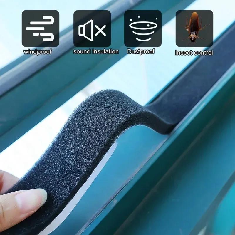 Tiras de Sellado para Ventanas Autoadhesivas de Espuma para Juntas de Puertas y Ventanas A Prueba de Viento a Prueba de Polvo Tira de Sellado Cinta de Esponja Anticolisión para Muebles