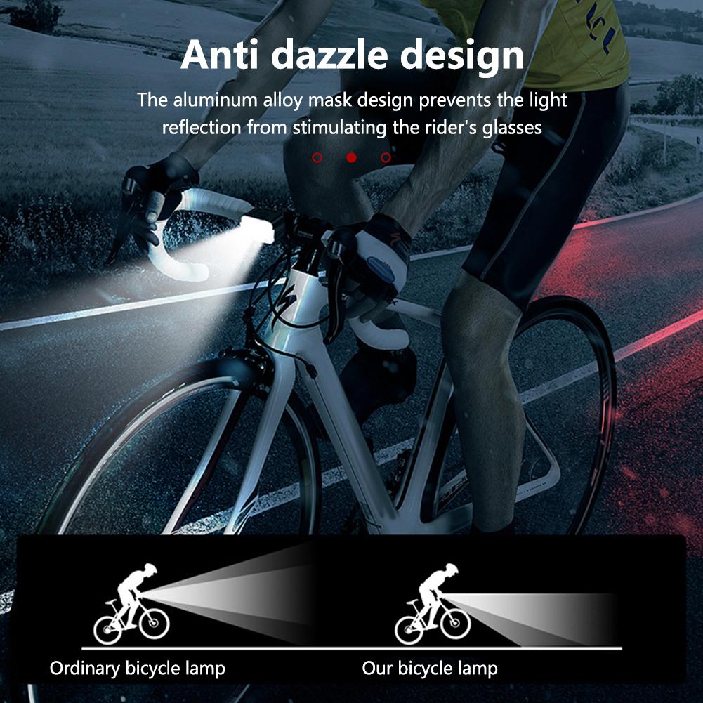 Led Bicycle Light Set High Brightness Waterproof Usb Rechargeable Aluminum Alloy Bicycle Front Rear Light