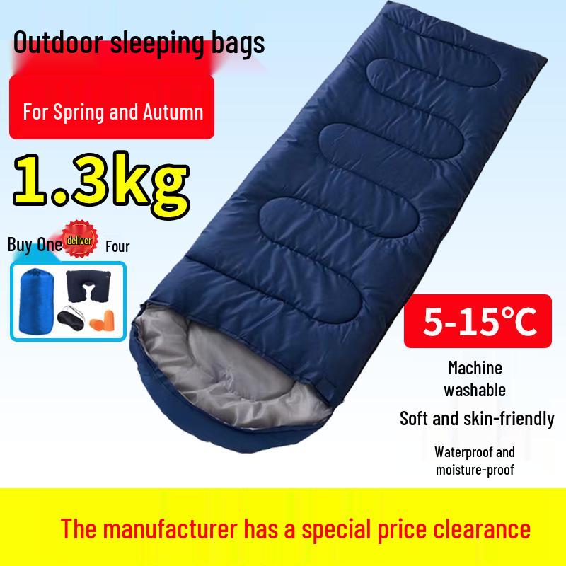 Vier-Jahreszeiten Erwachsenen-Schlafsack: Dick, Kältefest, Perfekt für Outdoor-Wintercamping