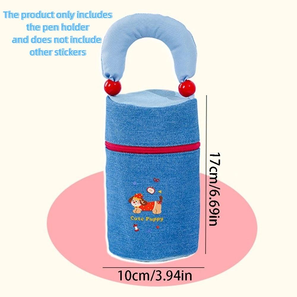 Puppy Pattern Pencil Storage Bag INS Makeup Brush Storage Bucket  School Office Supplies