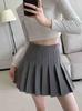 Women High Waist Pleated Skirt A-Line Mini Skirt JK College Style Student Short Skirt