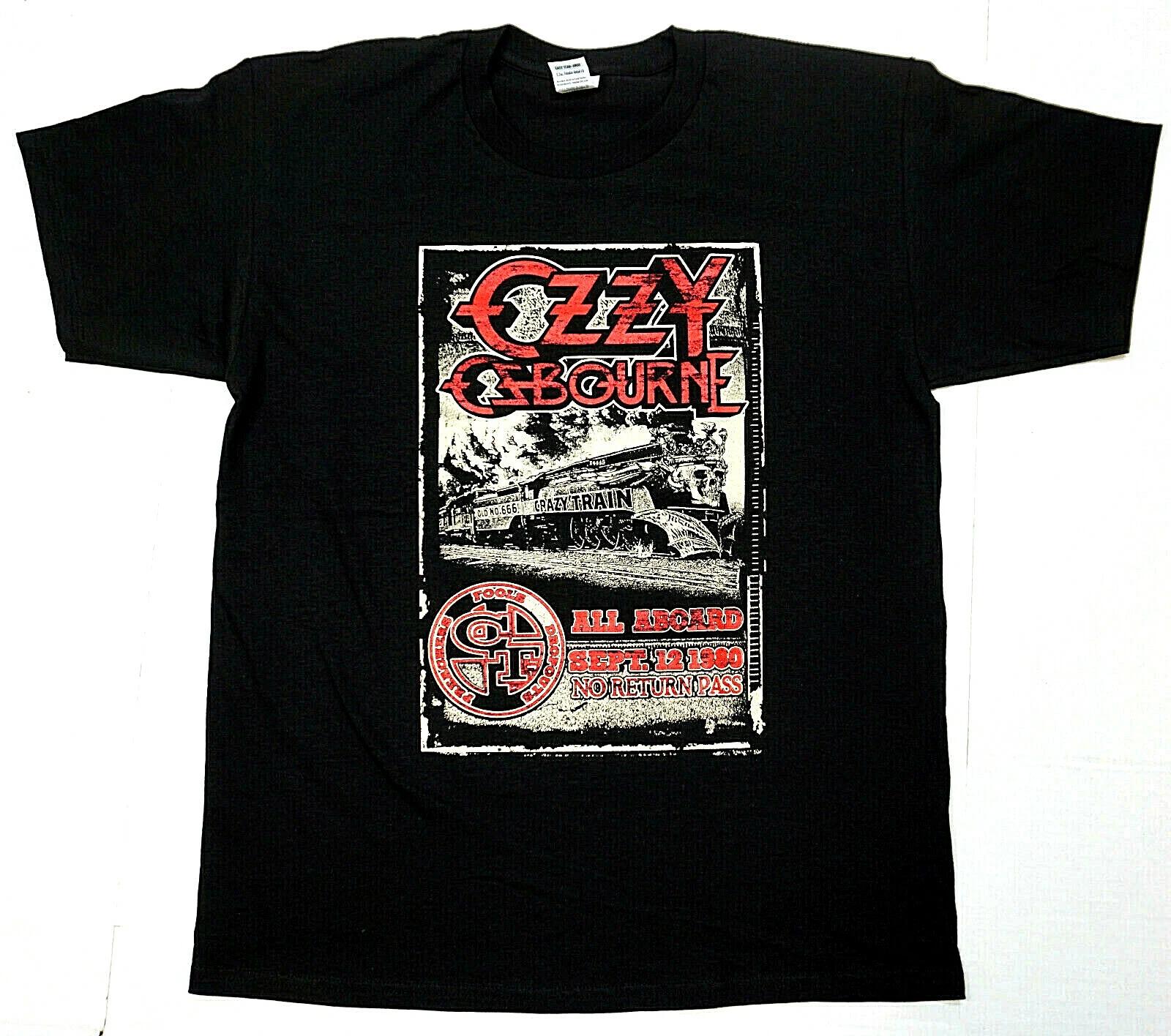 

American Retro OZZY OSBOURNE Crazy Train T-shirt Men s T-shirt Summer New Retro Fashion Men s and Women s Streetwear 4XL