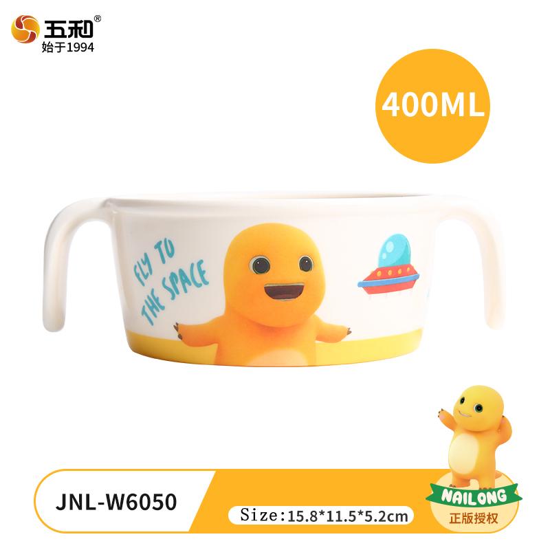 For Nailong Children Tableware Cartoon Rice Bowl Water Cup Spoon Anti-Fall Baby Three-grid Plate Anime-themed Home Dining Plates