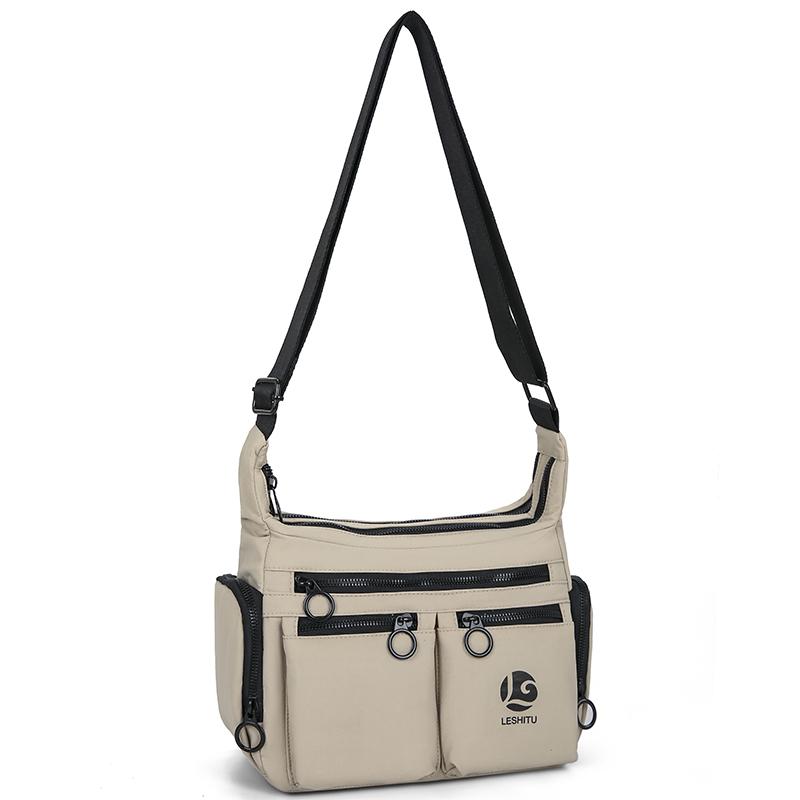 Unisex Crossbody Bag with Multi-pockets – Large Capacity Water-Resistant Sling Pack, for Commute & Travel