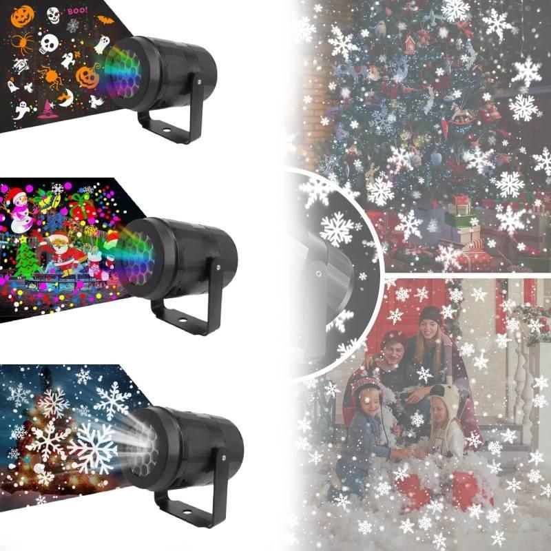 Christmas Lights Projector Xmas Party In Outdoor Snowflake Led Laser Lamp Usb