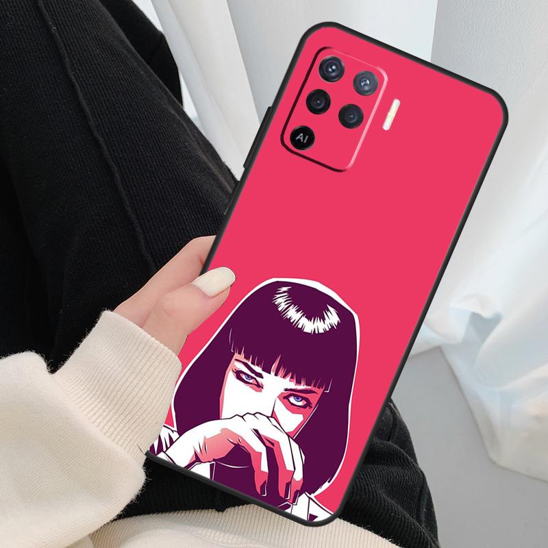 Pulp Fiction Tanz Case Für Oppo A17 A57 A77 A40 A78 A54 A74 A94 A76 A16 A96 A18 A60 A80 A38 A58 A98 A15 A5 Pro
