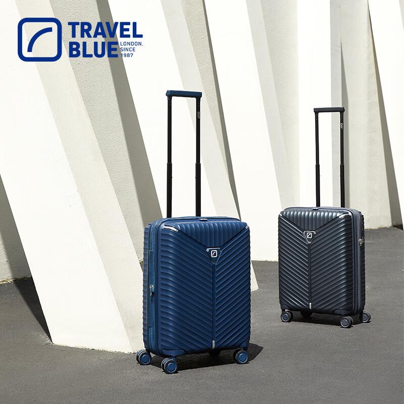 Lanlv Blue Classic PC Hardside Spinner Luggage 20-inch