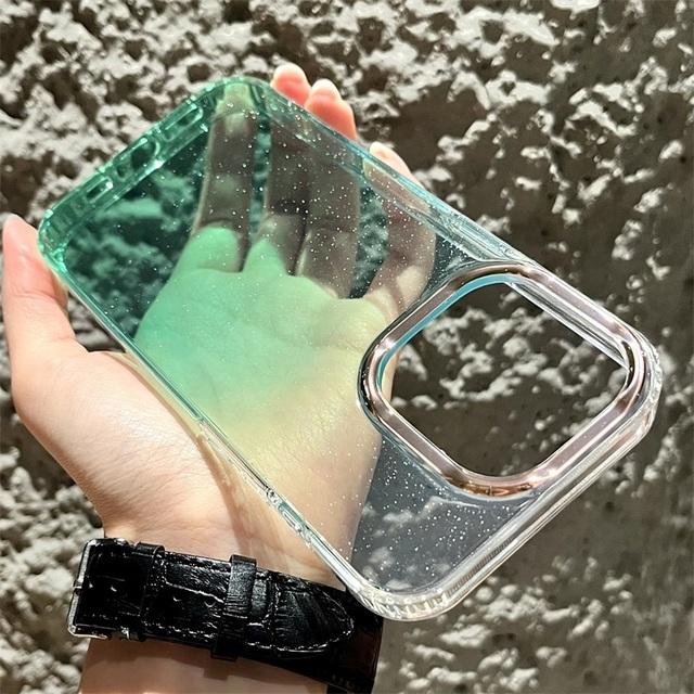 

Прозрачный чехол для телефона с градиентным блеском для Iphone 14 Pro Max 13 12 11 Pro Max 13 14 Plus, противоударный прозрачный акриловый чехол For iPhone 14Pro Max