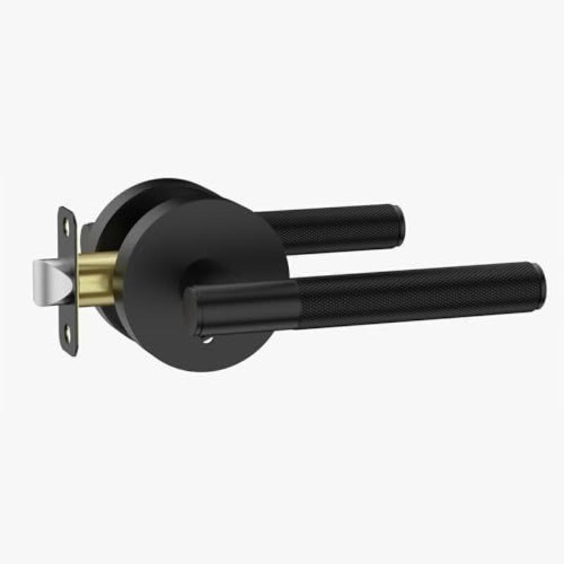 American Simple Black Bathroom Lock Bathroom Home Interior Bathroom Door Handle Wooden Door Lock Knurled Privacy Lock