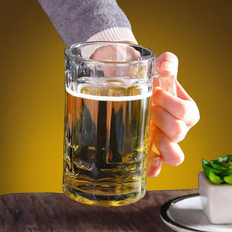ZISIZ Szklany Kubek do Piwa z Uchwytem