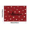 4/6pcs Set Valentine'S Day Red Background with White Hearts And Love Pattern Placemats Suitable for Home Kitchen, Dining Room, Party