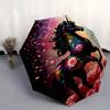 Unicorn, Floral Theme 8 Bone Hand Automatic Folding Fashion Umbrella, Compact and Portable Design, A Perfect Gift for Birthday, Christmas or