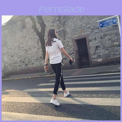 Elastic Waist Patchwork Harem Pants Casual Loose Sports Trousers**