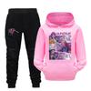 Kpop Demon Hunters Kids Tracksuit Cartoon Autumn Fashion Boys Hoodie With Pocket+Pants Set Girls Tracksuit Children