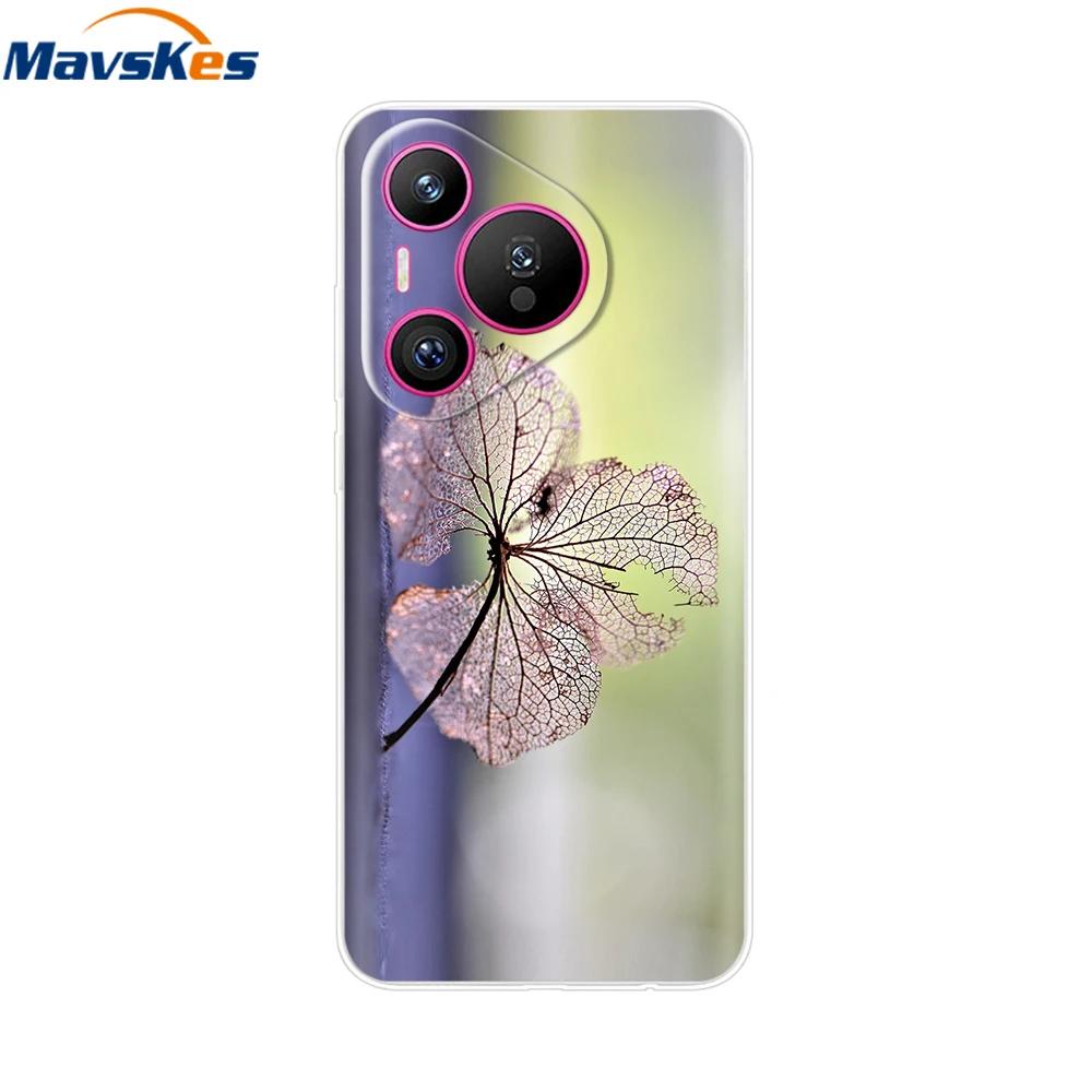 For Huawei Pura 70 Pro Case Pura 70 Clear Back Cover Pretty Girl Bumper Soft TPU Funda For Huawei Pura 70 Pro+ Pura70 Ultra Capa