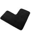 Striped L-Shaped Bathroom Floor Mat Coral Velvet Non-Slip Doormat Absorbent Foot Mat  Shower Room