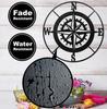 Nautical Compass Wall Decor – Black Metal Compass for Outdoor Wall Art  Perfect for Coastal and Maritime Themes