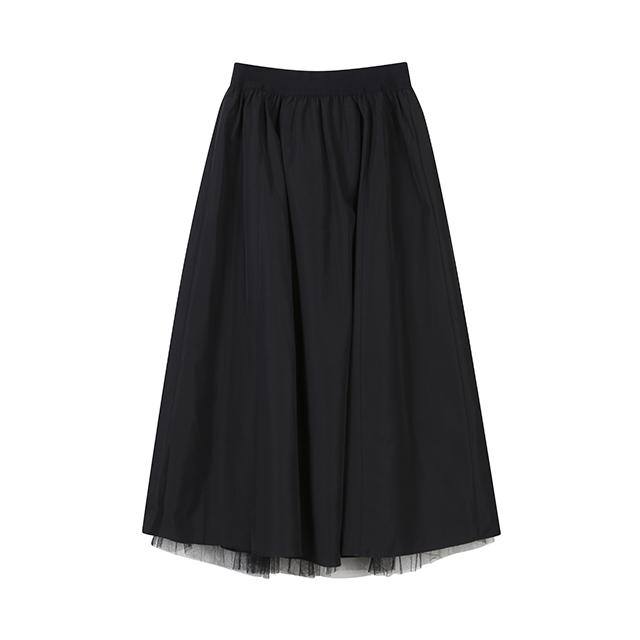 Rap (Set-Bottoms) Mesh Hem Contrast Flare Skirt Aq1Ws269