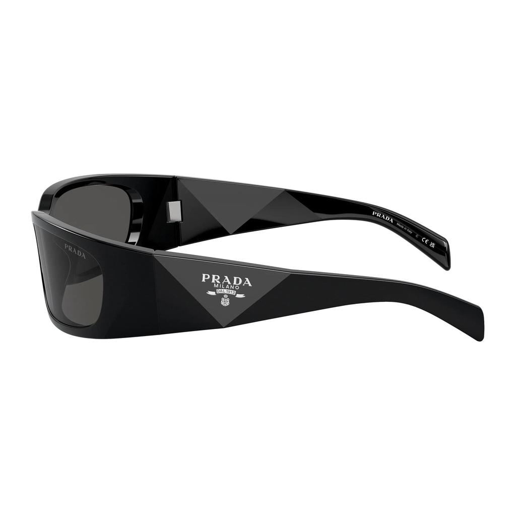 Prada Irregular Shape Sunglasses With Arm Logo Unisex sunglasses Black PRA19S-1AB5S0