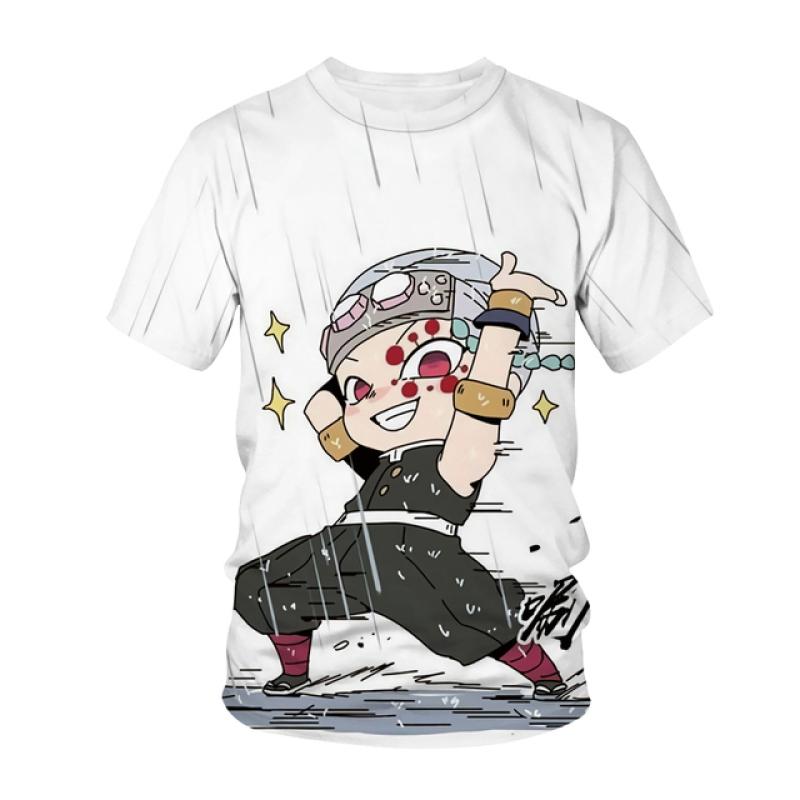 T-shirt Uomo Donna Anime Stampa 3D Streetwear Demon Slayer Kimetsu No Yaiba Harajuku Moda Tshirt Unisex Maglietta Top Abbigliamento
