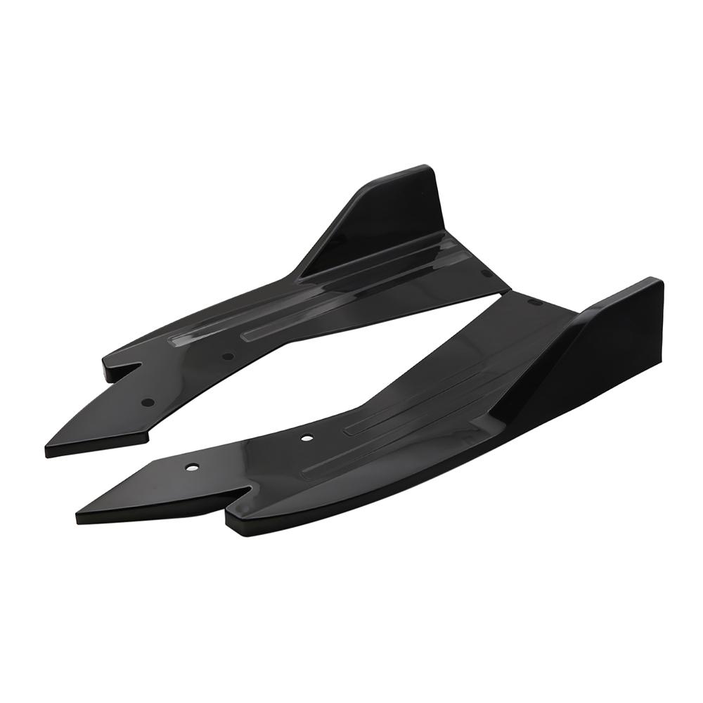 Rear Bumper Lip Splitter   Car Side  Fins Body Lip Spoiler Chin Skirt Protector, Black