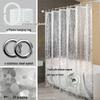 3D Transparent Waterproof Magnetic Shower Curtain - Mildew-Proof PEVA Partition