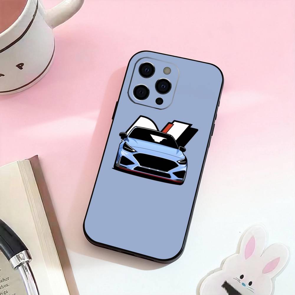 

I30N Blue Cars Phone Case For iPhone 17,16,15,14,13,12,11 Plus,Pro,Max,XS Silicone Soft Cover iPhone15pro