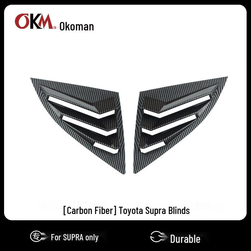 

Bull Demon King Louvered Window Mod for Toyota Supra A90/A91 (2019-2025) with Triangular Window Decoration Gloss Black