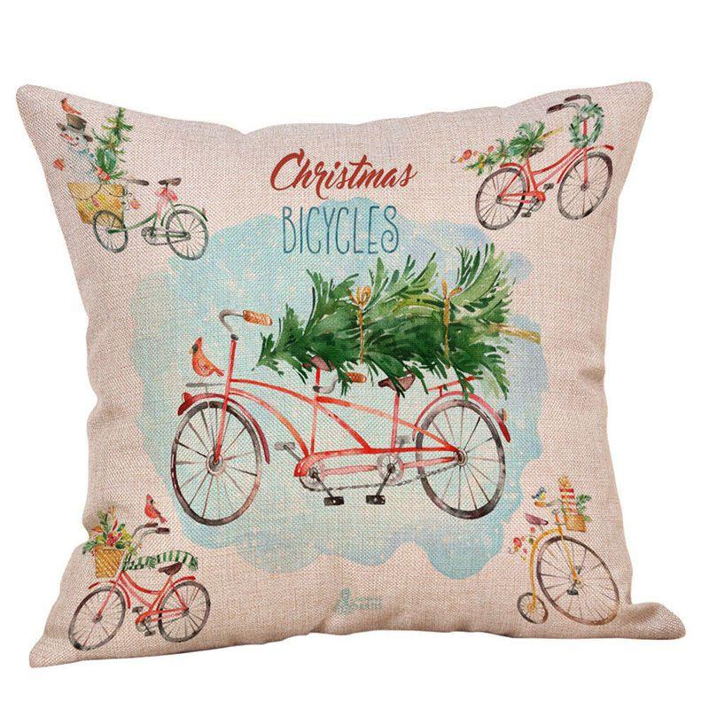 Luxurious Linen Christmas Pillow Case For Sofa And Car Beautiful Festive Design