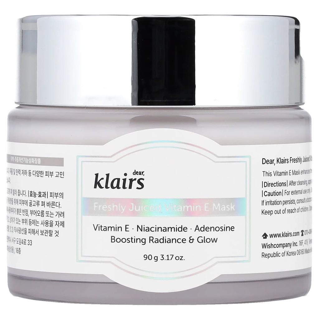 Klairs, Freshly Juiced Vitamin E Beauty Mask, 90G(3.17Oz)