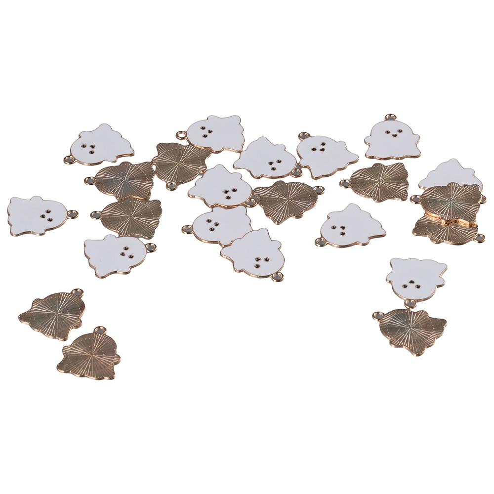 

Alloy Enamelled White Ghost Spirit Charms 0.71*0.85in Skull Charms For Jewelry Making DIY