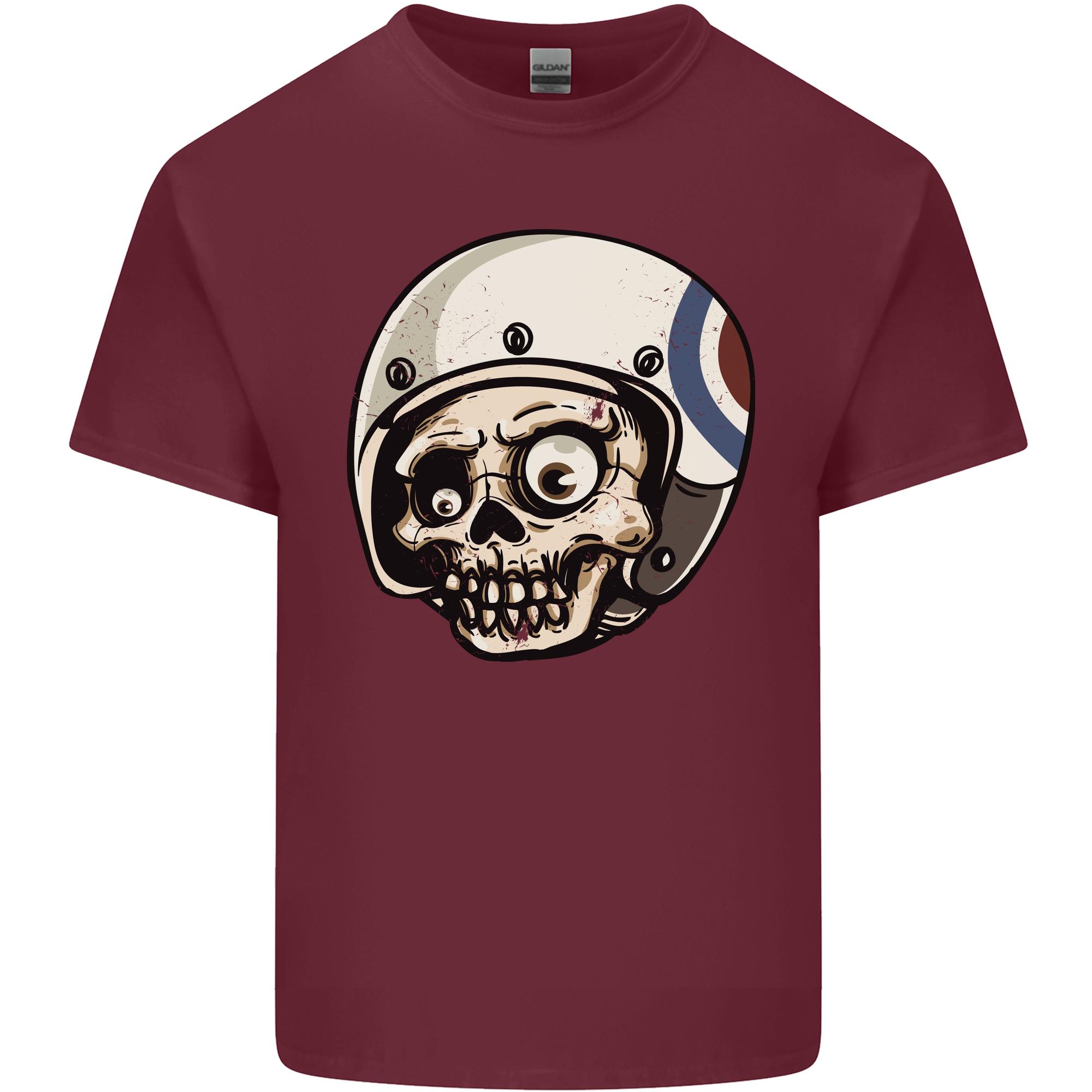MOD Scooter Skull Motorcycle Biker Unisexs Light Cotton TShirt S