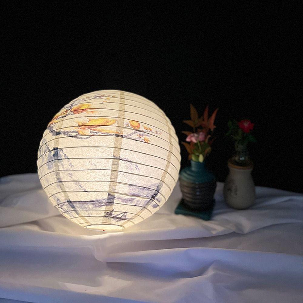 

Круглый бумажный абажур, подвесной фонарь-шар, праздничные принадлежности, бумажный фонарь, украшение для вечеринки Style 7