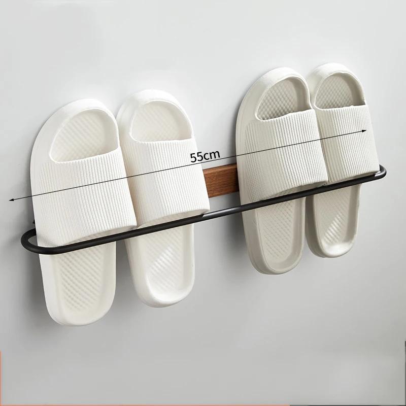 Light Luxury 35/55cm Towel Rack Bathroom Towel Rack Black Walnut Creative Single Pole Bathroom Rack Bathroom Accessories