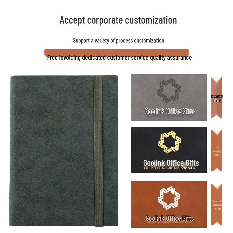 A5 Premium Soft Cover Business Meeting Notebook - Sheepskin, Thickened, 20 Sheets