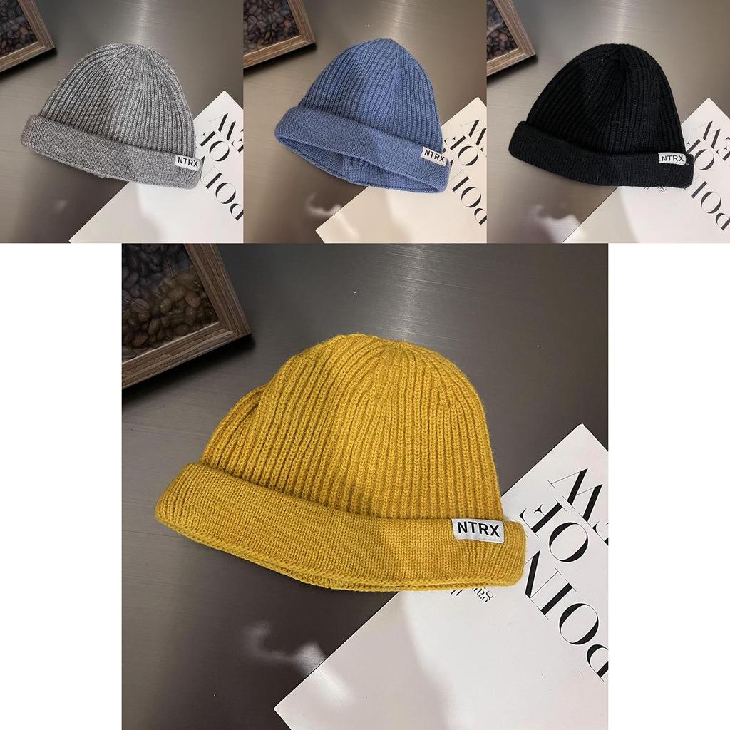 Solid Color Ntrx Letter Pattern Knit Beanie With Warmth For Winter Casual Wear