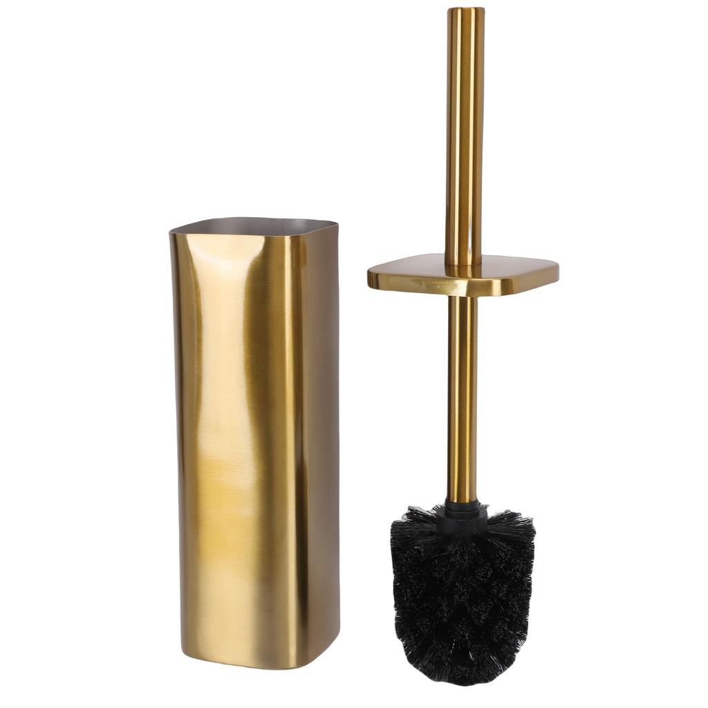 Toilet Brush and Holder Stainless Steel Splashproof Floor Standing Toilet Bowl Cleaner Brush for Bathroom Deep Cleaning