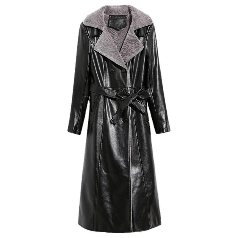 

Женская меховая куртка из плюша и утолщенной овчины, меховая куртка среднего и длинного размера с трендовой меховой курткой 5XL