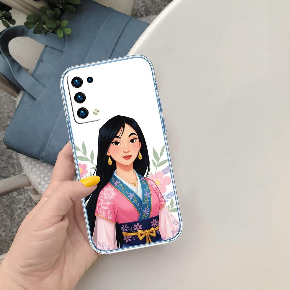 CJ89 Princess Mulan Soft Shell Transparent Phone Case for Motorola Moto G7 G8 G9 G84 G85 G73 G24 G15 Z2 Play Power Plus