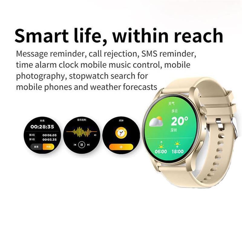 Mode Neues Multifunktions-Bluetooth-Sportarmband Smart Herzfrequenz AMOLED1.43" Blutsauerstoff Gesundheitsuhr Männer Frauen Sportarmband