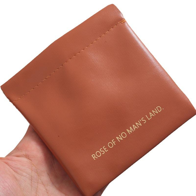 PU Spring Clip Bag: Auto-Closure Storage for Cables, Earphones & Coins